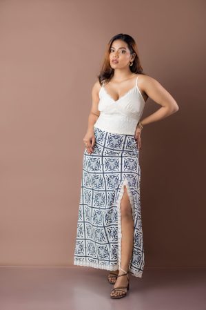 The Azure Slit Skirt
